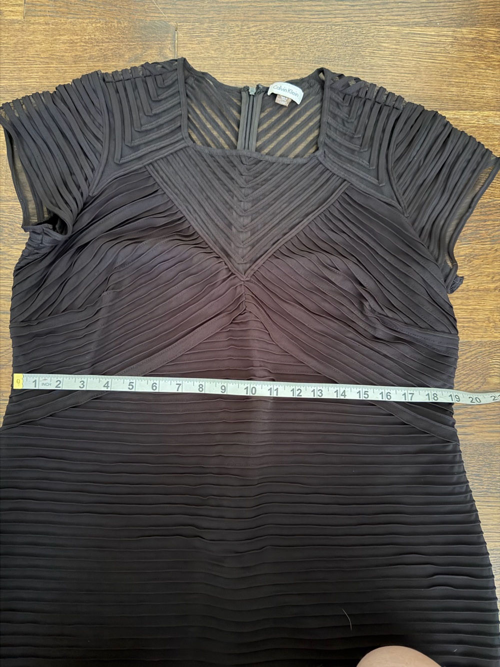 Calvin Klein Black Ribbed Sheath Dress - Picture 7 of 7